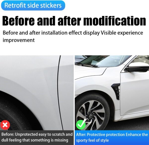 Carbon Fiber Look Car Side Fender - Image 4