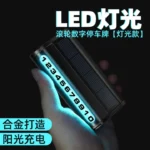 Car Solar Stop Sign Car Temporary Parking Luminous Number Plate Temporary Parking Card Decoration Car Supplies - Image 5