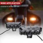 LIU HJG 4 LED 120W Yellow/White Fog Light with Wiring Kit for Universal  Car, Truck, Bike - Image 5