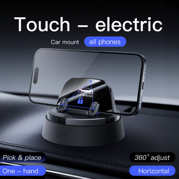 Touch Adjustable Phone Holder 360° Rotating A11 One-Handed – Foldable for Car & Desk - Image 7