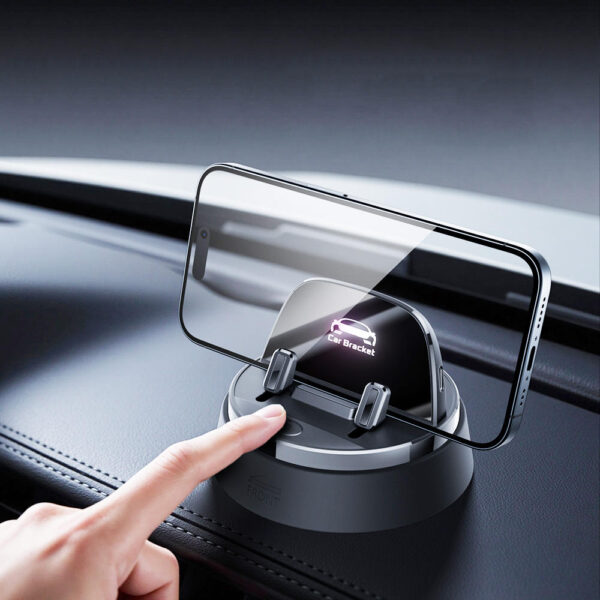 Touch Adjustable Phone Holder 360° Rotating A11 One-Handed – Foldable for Car & Desk - Image 1