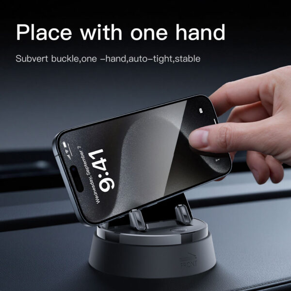 Touch Adjustable Phone Holder 360° Rotating A11 One-Handed – Foldable for Car & Desk - Image 6