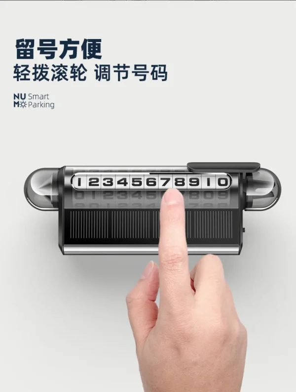 Solar LED Dashboard Parking Number Board with Safety Hammer and Blade – Multi-Function Car Emergency Tool - Image 1