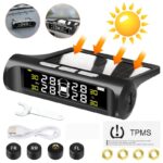 TPMS Car Tire Pressure Monitoring With Clock System – Solar-Powered for Safety & Energy-Efficient Real-Time Monitoring