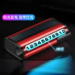 Car Solar Stop Sign Car Temporary Parking Luminous Number Plate Temporary Parking Card Decoration Car Supplies - Image 2