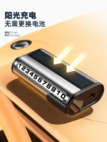 Car Solar Stop Sign Car Temporary Parking Luminous Number Plate Temporary Parking Card Decoration Car Supplies