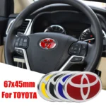 1 Piece 67x45mm For Toyota Logo Car Steering Wheel Emblem - Image 4