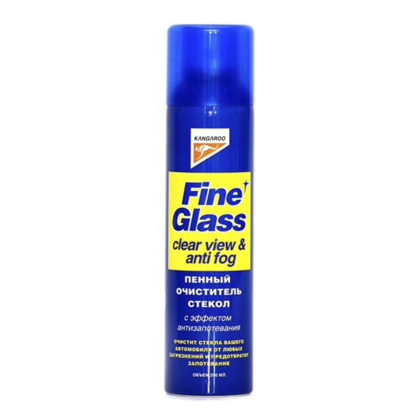 Kangaroo Fine Glass Anti-Fog Foam Cleaner – Clear View Car Glass Spray (290ml) - Image 2
