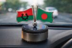 Bangladesh & BNP Flag Dashboard Showpiece – Stylish Solar System