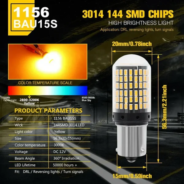 Rainproof Turn Signal Lights -2pcs set Car Indicator Lights Safety and Visibility - Image 2