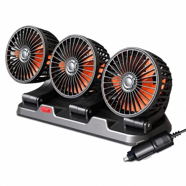 WhatsApp Image 2026-08-01 at 1.01.57 PM Three Head Vehicle Fan with Dual Speed Control – Adjustable Dashboard Fan for Cars - Image 1