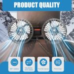 Dual Head USB Car Fan for Back Seat – 360° Adjustable Vehicle Cooling Fan with Headrest Mount - Image 4