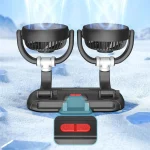 Car Fan Portable USB Powered Dual Head Car Cooling Fan 360 Rotatable & 3 Speeds Adjustable Vehicle Fans - Image 3