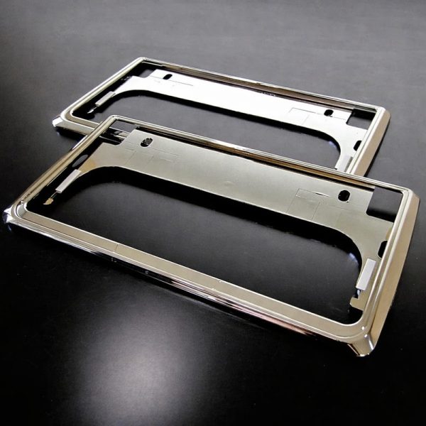 ABS Plastic Number Plate Frame Chrome (2Pcs) - Image 1