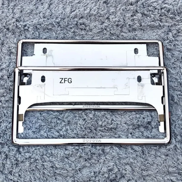 ABS Plastic Number Plate Frame Chrome (2Pcs) - Image 2